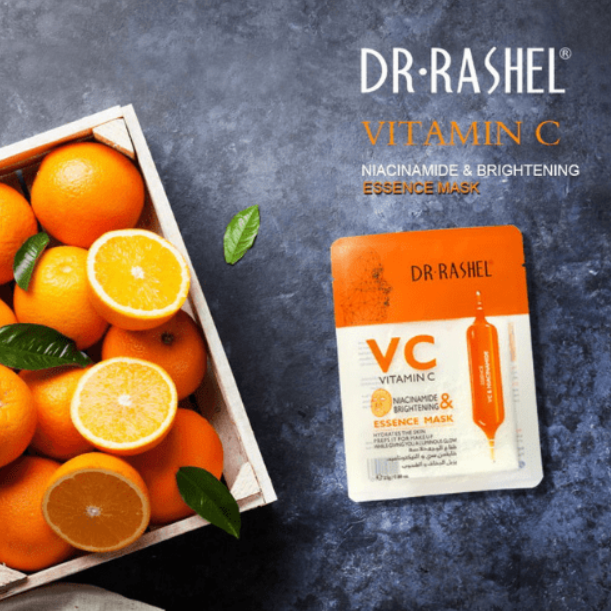 DR.RASHEL VC VITAMIN C NIACINAMIDE & BRIGHTENING ESSENCE MASK 5 PCS 25G