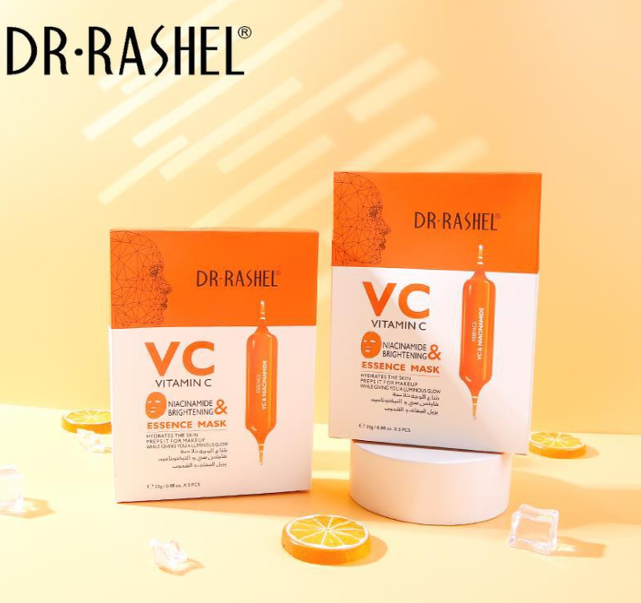 DR.RASHEL VC VITAMIN C NIACINAMIDE & BRIGHTENING ESSENCE MASK 5 PCS 25G