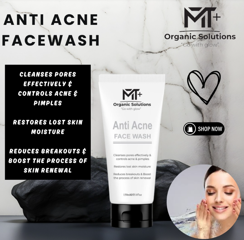 MT ORGANIC SOLUTIONS ANTI ACNE FACE WASH 150ML