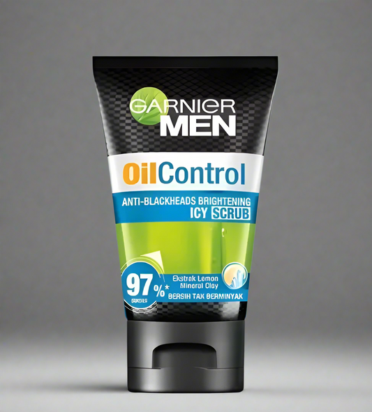 Garnier MEN Oil Control Anti Blackheads brightening icy SCRUB 100ml