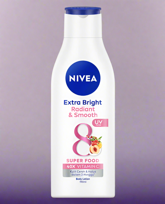 NIVEA EXTRA BRIGHT RADIANT & SMOOTH 8 SUPERFOODS BODY LOTION 190ML