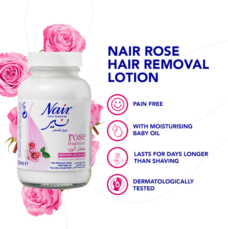 NAIR HAIR REMOVER ROSE FRAGRANCE 120G