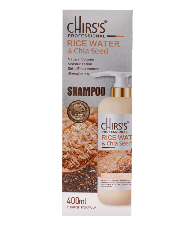 CHIRS'S RICE WATER & CHIA SEED 400ML SHAMPOO